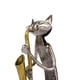 thumbnail image 2 of TOOARTS metal que toca el saxofón Carevas escultura del gato, 2 of 7