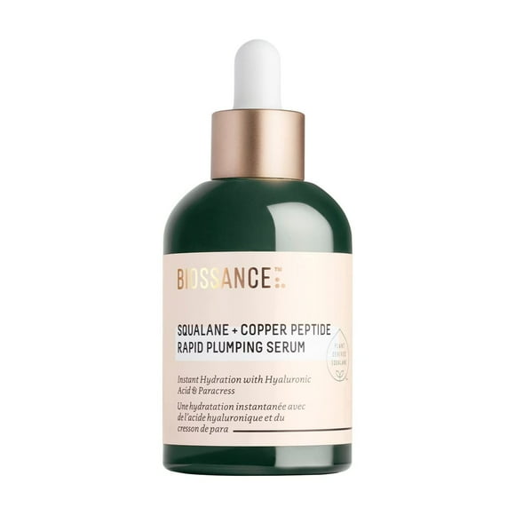 Biossance Squalane + Copper Peptide Rapid Plumping Serum.â€¯Powerfully Hydrating Face Serum that Instantly Plumps and Firms with Collagen Boosting Copper Peptides (1.69 fl oz)