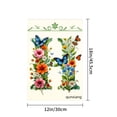 thumbnail image 4 of Amhnf Floral Initial H Garden Flag With Butterflies And Flowers For Home Outdoor Garden Yard Decor 12x18 inch, 4 of 5