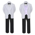 thumbnail image 2 of 5-7pc Formal Black White Suit Set Lilac Bow Necktie Vest Boy Baby Sm-20 Teen, 2 of 3