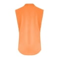 thumbnail image 5 of Fanxing Orange Linen Tank Tops for Women Xl Gauze Pleated Front V Neck Sleeveless Summer Camis Shirts with Side Slit （Women's S-2XL), 5 of 6