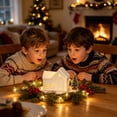 thumbnail image 4 of WYBXZ Ceramic Lighted Christmas House, LED Holiday Village Decor for Mantel Display, 4 of 8