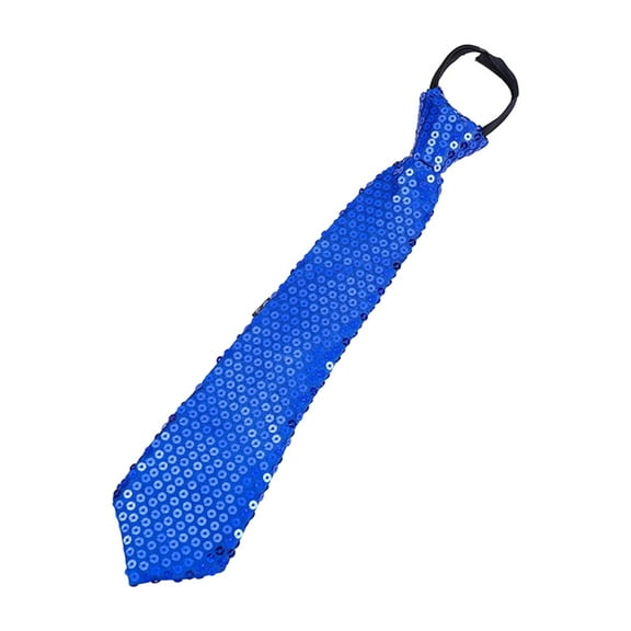 SIEYIO Shinning Sequins Tie with Adjustable Zipper Necktie for Festival Party Dance