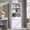 White, variant on Aitjunz 72'' Tall Modern Bookshelf with Drawer, 5 -Tier Large Bookcase w/ Doors, Wooden Storage Cabinet w/ Adjustable Shelves & Cured Profile Design for Living Room, Study Room and Office
