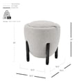 thumbnail image 3 of NPD Furniture Murphy Fabric Storage Ottoman in Horizon Gray, 3 of 4