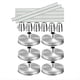 thumbnail image 1 of Kits de Antorchas de Mesa Jar, Paquete de 6 Tapas de Boca Regulares, Mechas y Tapas, Luces de Lámpara de Aceite para Exteriores para Decoración de Jardín y Patio, 1 of 7