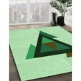 thumbnail image 3 of Ahgly Company Machine Washable Indoor Rectangle Transitional Mint Green Area Rugs, 2' x 3', 3 of 7