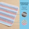thumbnail image 3 of Unique Bargains Cotton Striped Cleaning Cloths Red Blue Green 14" x 14", 3 of 7
