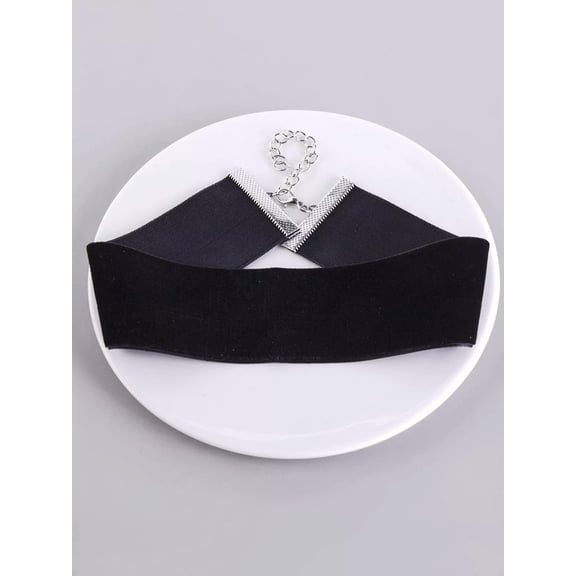 QQTDFG Wide Black Choker for Women Jewelry for Women Gift for Her Necklace Accessories-default