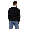 thumbnail image 4 of Socal Look Men's Sweater Crew Neck Long Sleeve Acrylic Pullover Black, M, 4 of 7