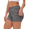 thumbnail image 3 of Women's 2-in-1 High Waisted Running Shorts | Tummy Control Anti Chafe Liner | Quick Dry Lightweight Athletic Gym Shorts with Deep Zipper Pockets, 3 of 4