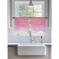 thumbnail image 3 of Sheer Curtains 54 Inch Length 2 Panels Set for Kitchen, Ombre Waves Semi Sheer Curtains for Windows, Abstract Art Gradient Pink Modern Voile Window Treatments Rod Pocket Curtain, 3 of 7