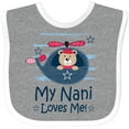 thumbnail image 3 of Inktastic My Nani Loves Me Grandson Bear Boys Baby Bib, 3 of 4