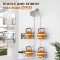 thumbnail image 3 of Adjustable Shower Caddy Hanging Split Shower Caddy for Handheld Showerheads, Rustproof Shower Organizer with Hooks for Razor Over the Head Caddy with Soap Holder Bathroom Accessories, Silver, 3 of 9