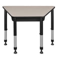 thumbnail image 4 of Regency 36 x 23 x 19 in Trapezoid Height Adjustable Kids Learning School Desk with Book Storage- Maple, 4 of 7
