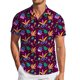 thumbnail image 3 of Camisas Para Hombre Manga Corta Camiseta con estampado digital 3D para hombre Camisa de manga corta Solapa superior (Hot Pink, XXL), 3 of 4