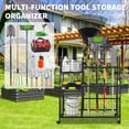 thumbnail image 3 of GloryStar Rolling Garden Tool Organizer Cart with Wheels, Freestanding Storage Rack for Indoor or Outdoor Tools, 3 of 7