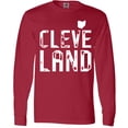 thumbnail image 3 of Inktastic Cleveland, Ohio Distressed Font Long Sleeve T-Shirt, 3 of 5