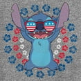 thumbnail image 2 of Boy's Lilo & Stitch Patriotic Hibiscus Circles Performance Graphic Tee Charcoal Heather Large, 2 of 4