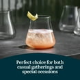 thumbnail image 5 of Libbey Magnitude Stemless Wine Glasses Set of 4, Tulip Shaped 12 Oz Stemless Wine Glasses, Modern Stemless Glass Tulip Bowl for Wine, Cocktails, 5 of 6