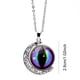 thumbnail image 5 of Collar giratorio con colgante doble para los ojos, collares retro y colgantes, 5 of 5