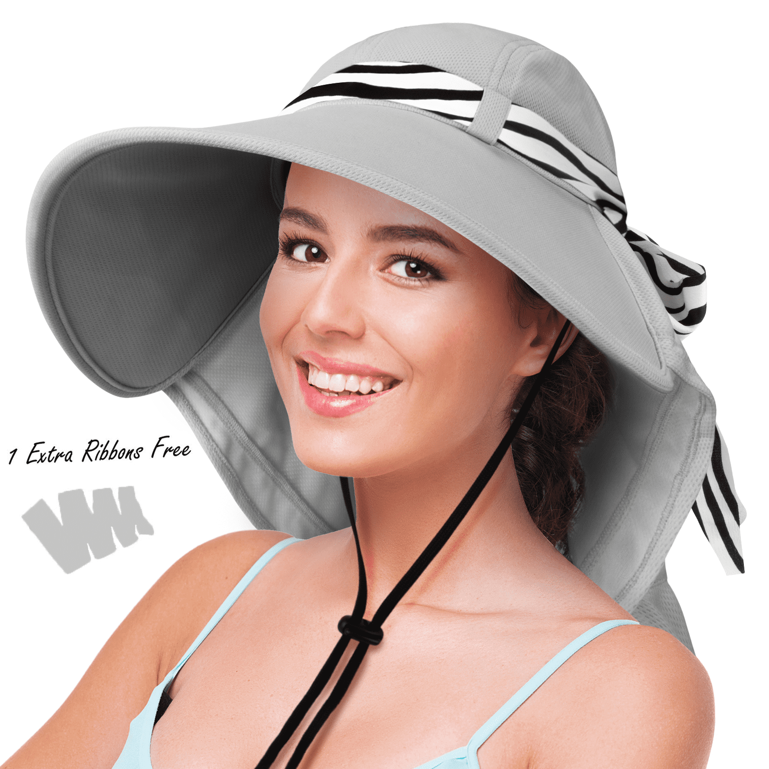 Outdoor UV Protection Sun Hat Neck Face Flap Wide Brim Cap for Fishing Hiking US 