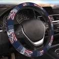 thumbnail image 4 of Cauagu Mallard Duck With American Flag Print Car Steering Wheel Cover - Universal Car Accessory for Diverse Cars for Steering Wheel with a Diameter of 14.5"-15", 4 of 7