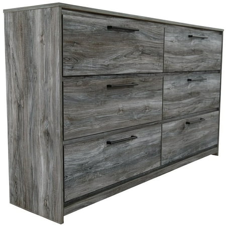 Ashley Furniture Baystorm 6 Drawer Double Dresser In Smokey Gray
