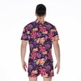 thumbnail image 2 of Wild Flower Short Sleeve Men'S Rompers, Floral Casual Summer Jumpsuits Outfit, 2 of 4