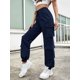 thumbnail image 1 of Pantalones de moda de estilo hip hop para mujer de High Street Pantalones rectos holgados con múltiples bolsillos, 1 of 6