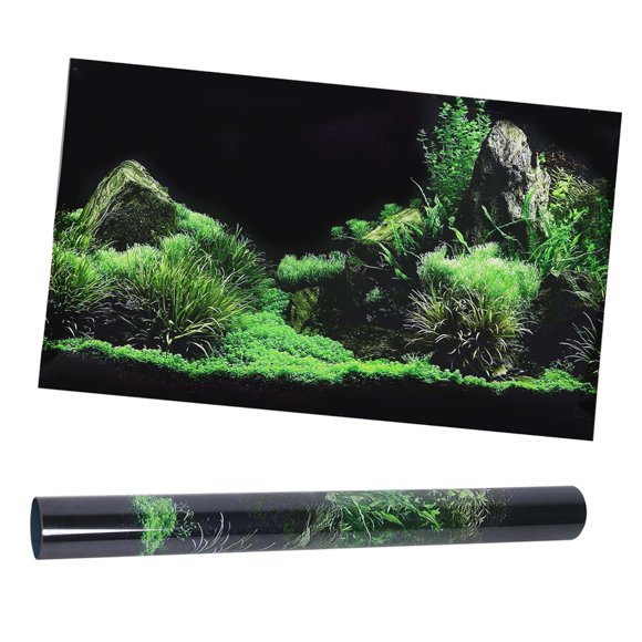 Adhesivo decorativo para acuario, autoadhesivo, impermeable, fácil de usar y cortar a la medida, material de pvc grueso, no tóxico, sen olor, para tema del fondo marino, fácil