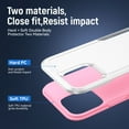 thumbnail image 5 of for iPhone 11 Case, Phone Case Heavy Duty 2 in 1 Full Body Rugged Shockproof Hybrid Hard PC Soft TPU Bumper Drop Protective Girls Women Boy Men Covers for iPhone 11, White+Pink, 5 of 7