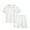 White, variant on Laipiong Girls Outfits Set Soft Short Sleeve Pajama Set Comfortable Kids Homewear Loungewear For Daily Wear And Relaxation Grey 3-4