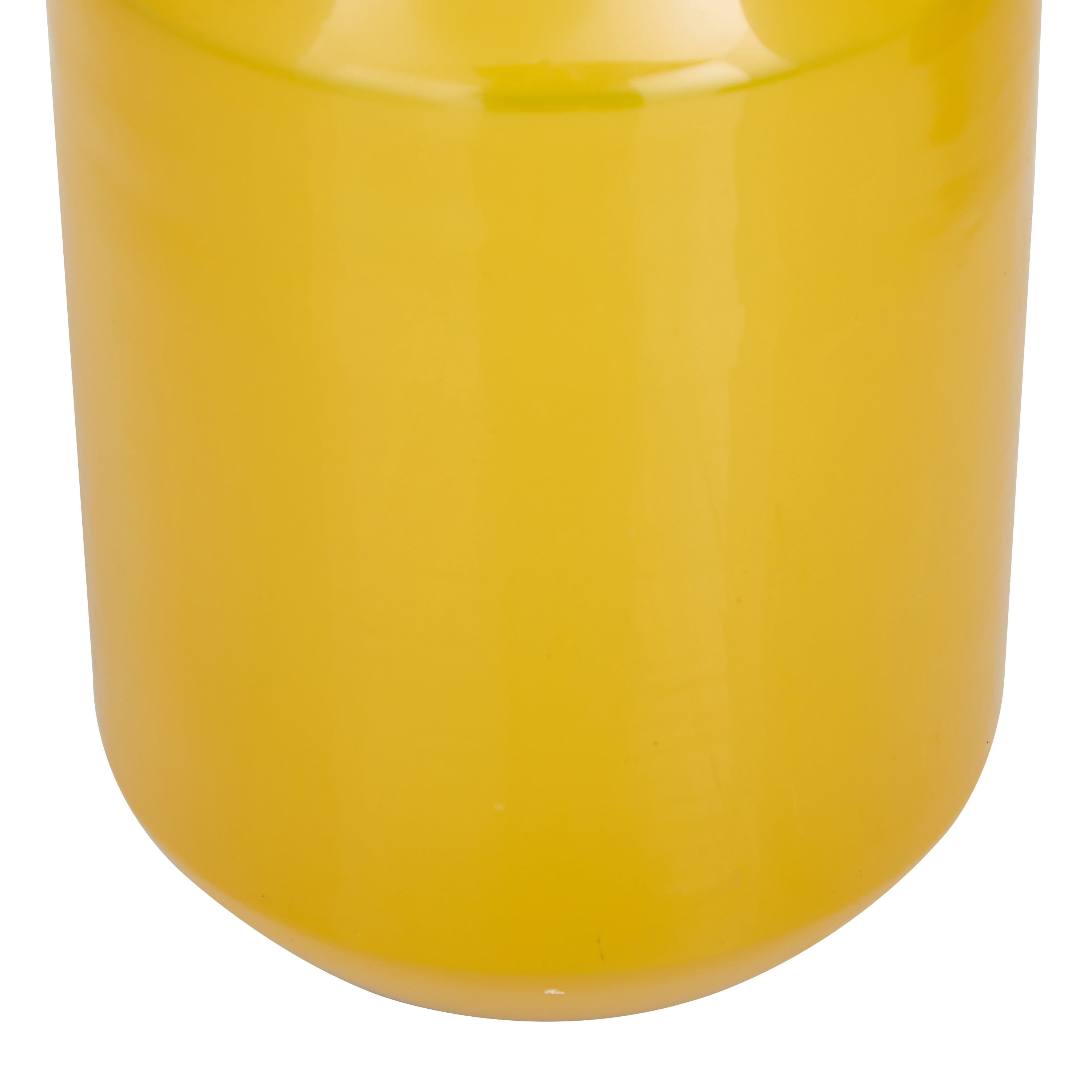 DecMode 10", 8"H Yellow Metal Vase with Gold Rims, Set of 2