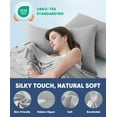 thumbnail image 5 of Alanda Cooling Pillowcase Queen Size, Dual-Sided with Cooling & Cotton Design, Breathable & Skin-Friendly Zippered Pillowcase for All-Season Use, 2 Pack, Gray, 20"x 30", 5 of 7