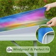 thumbnail image 6 of Rainbow Tie Dye Cloud Pattern Square Fitted Tablecloth with Elastic Edge,Square Table Cover,Washable Elastic Table Cover for Home Kitchen Party Decor 34"x34", 6 of 6