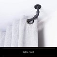 thumbnail image 4 of Sun Zero Bronn Wrap Around Window Curtain Rod, 66-120", Matte Black, 4 of 5