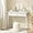 White, variant on Small Makeup Vanity Desk No Mirror, 37.2 Inch Vanity Desk with 3 Drawers, Girls Vanity Dressing Table for Bedroom, Small Vanity for Small Spaces, White