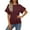 Wine-short sleeve shirts for women, variant on Womens Ruffle Short Sleeve Tops Summer Soft T Shirts Crew Neck Casual Blouses Fashion Basic Beach Tees