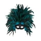 thumbnail image 2 of Tocado de plumas, accesorio de disfraz para carnaval, espectáculos escénicos Verde oscuro, 2 of 9