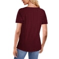 thumbnail image 6 of Summer Fashion Womens Tops 2025 Plus Size Short Sleeve Out Blouse Funny Round-Neck Blouses, 6 of 6