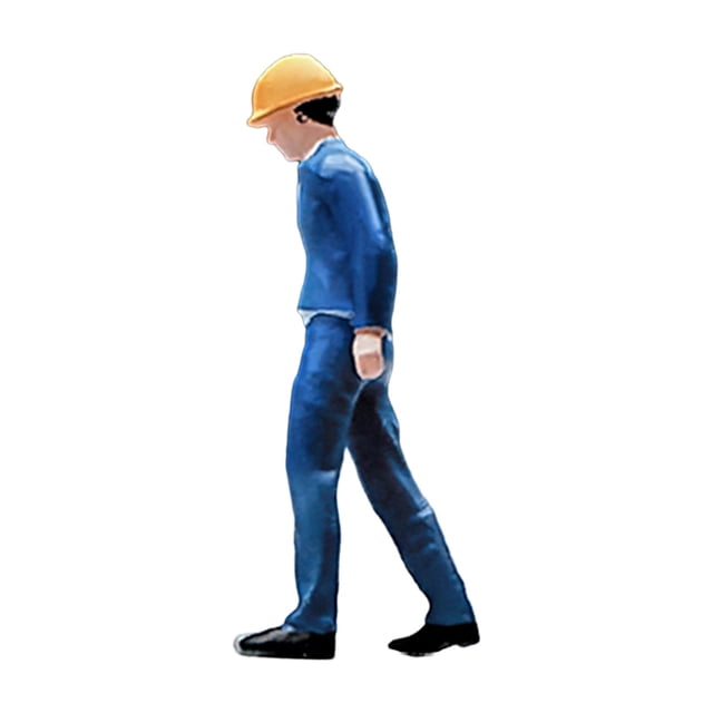 Figuritas de resina modelo de trabajador a escala 1/64, figuritas coleccionables pintadas a mano para decoración de diseño, tren, ferrocarril, escenas De pie CUTICAT Figura de personas en miniatura