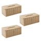 thumbnail image 1 of 3X Caja de PañUelos de Ratán, Servilletero Vintage, Cubierta de Contenedor de Almacenamiento de Desorden de Caja, Decoración de Escritorio de Sala de Estar (Beige), 1 of 5