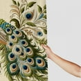 thumbnail image 3 of JRXY Vintage Blue Elegant Colorful Peacock Double Side Shower Curtain Multiple Sizes White, 3 of 6