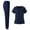 AD04-Royal Blue, variant on VV AVEORS Scrubs For Women Set, V-Neck Top & Cargo Pants With Multi-Pockets Soft Stretch Workwear Medical Scrubs Female Nurse Uniform Brown XL