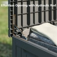 thumbnail image 3 of Decksplore 230 Gallon Large Outdoor Storage Box Waterproof Lockable Resin Deck Box, Patio Storage Bin for Pool Accessories, Garden Tools, Black, 3 of 10