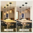 thumbnail image 5 of DONGPAI Rattan Farmhouse Pendant Lights for Kitchen Island, Boho Hand-Woven Lamp Shade Kitchen Hanging Lights Ceiling Light Fixture for Kitchen, Dining Room, Foyer & Entryway, 5 of 9