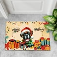 thumbnail image 4 of Merry Christmas Santa Boxer Scarf Twinkling Lights Xmas Holiday Doormat Boxers Dog Lover Gifts Idea Indoor Outdoor Welcome Mat - 00022, 4 of 5