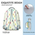 thumbnail image 4 of Minimalist Cat Design Student School Backpack with Geometric Cat Pattern Artistic Abstract Cat Print Design Book Bag, 4 of 5