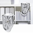 thumbnail image 3 of VONKY Novelty Plastic Melting Clock Home Office Shelf Desk Table Decoration Gift sliver, 3 of 4